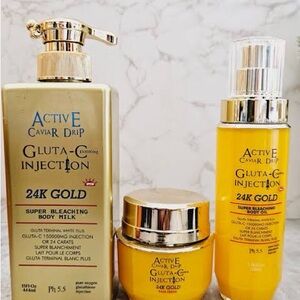 Active Caviar Drip Gluta-C Injection 24K Gold Skincare Set